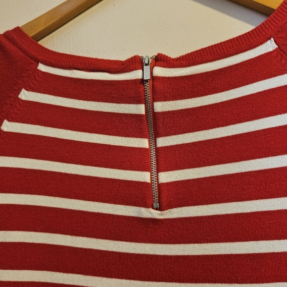 TWIK EXCLUSIVE SIMONS red&white stripped multi-layer sweater - Picture 4 of 5